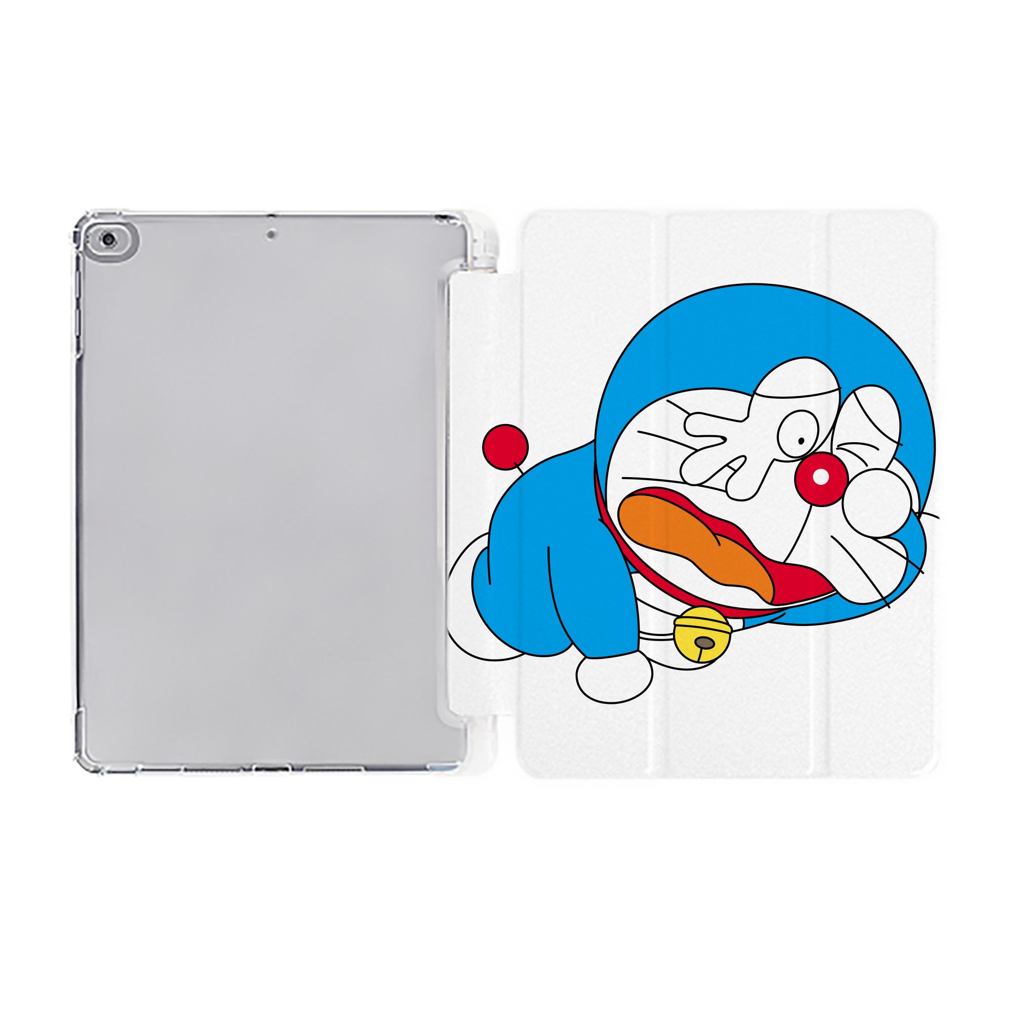 （画像用） ドラえもん Doraemon IPad ケース ペン収納付き 三つ折りスタンド PUレザー×シリコン 対応機種9.5/10.5/10.9インチ